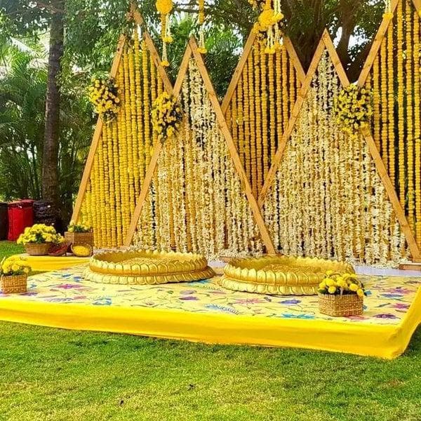 Luxury Haldi Stage - Main View